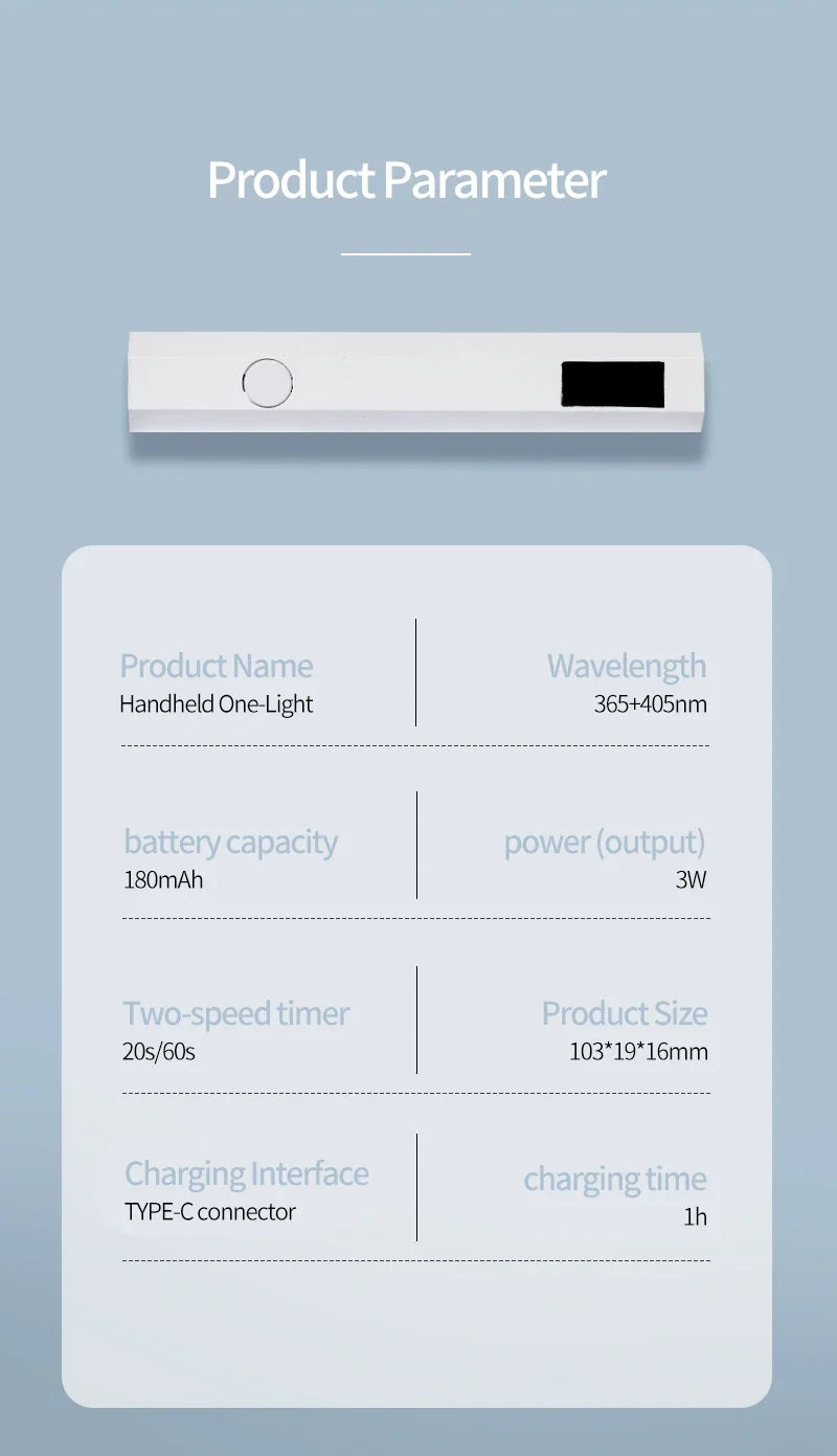 Stylo Lampe LED UV à batterie rechargeable