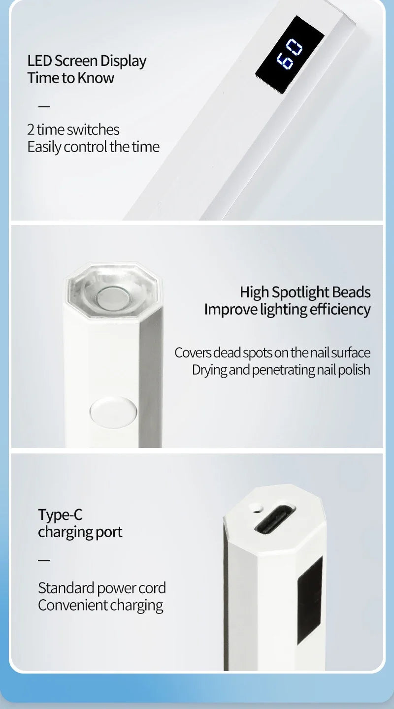 Stylo Lampe LED UV à batterie rechargeable